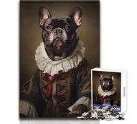 1000 Pieces Puzzles for Adults French Bulldog Baroque Unwind during Free Time Clean Cut Seamless Interlock Toy Size 38x26cm