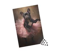 1000 Pieces Puzzles for Adults - French Bulldog Dog Ballerina Animal Funny Puzzle,Suitable for All Puzzle Toy Enthusiasts, Educational Art Collectibles