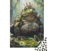 1000 Pieces Puzzles for Adults Frog King Square Puzzle for Adults & Wooden Puzzles Home Decor 1000pcs (75x50cm)