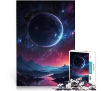 1000 Pieces Puzzles for Adults Frozen planet over colorful landscape Lernspiele Tolles Geschenk für Spiele38x26cm