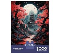 1000 Pieces Puzzles for Adults Full Moon Japanese Landscape Puzzle for Adults Toy Wall Decor Analysis And Logic Unique Gifts for Birthday And Christmas 70x50cm/1000pcs
