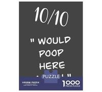 1000 Pieces Puzzles for Adults Funny Toilet Quote Review Jigsaw Puzzle Family Games Difficult Hard Unique Gifts for Birthday And Christmas 70x50cm/1000pcs
