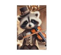 1000 Pieces Puzzles for Adults - Funny Victorian Raccoon Violin Jigsaw Puzzles, Full of Challenging and Exciting Puzzle, Party Games, Family Game, Brain Training Toy