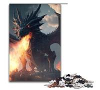 1000 Pieces Puzzles for Adults Fury Fire Dragon Decompressing Intellectual Educational Toy Gifts Ideas 75x50cm