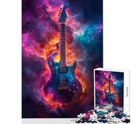 1000 Pieces Puzzles for Adults Galactic Guitar Glow- Educational Games Suitable for Couples Home Decoration Toys Birthday Present,Travel Gifts, (38x52cm)