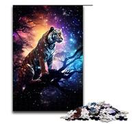 1000 Pieces Puzzles for Adults Galaxies Tigers. Wooden Jigsaw for Adults And Kids Stress Relief Tool 1000 PCS(75x50cm)