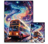 1000 Pieces Puzzles for Adults Galaxy Bus Puzzles for Adults Brain Teaser Game for Teenagers, Perfect 50x75CM/19.68x29.52inch