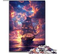 1000 Pieces Puzzles for Adults Galaxy Pirate Ship Jigsaw Puzzle Made of cardboard Ideal for And Family Fun for Holidays, Birthdays size 38x26CM