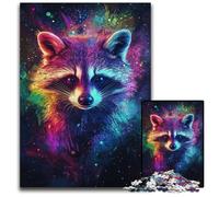 1000 Pieces Puzzles for Adults Galaxy Raccoon Puzzles for Adults Challenging DIY Brain Teaser for Teenagers 26X38CM/10.23x14.96inch