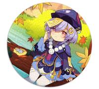 1000 Pieces Puzzles for Adults Genshin Impact Qiqi 1000 Pieces Round Puzzles for Adults for Teenager & Families, Perfect DIY Decor & Brain-Teasing Challenge 67.5x67.5cm
