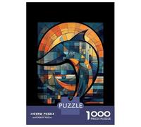 1000 Pieces Puzzles for Adults Geometric Whale Animal Puzzles for Adults Hands-on Game But Fun And Humorous Parent-child Interaction 52x38cm/1000pcs