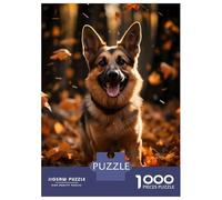 1000 Pieces Puzzles for Adults German Shepherd Dog Nature Teenager Puzzles Brain Teaser Game Home Decoration for Is Ideal As A Gift 52x38cm/1000pcs