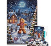 1000 Pieces Puzzles for Adults Gingerbread Man Christmas Educational Family Game Learning Educational Gifts Ideas 50x75cm(1000pcs)