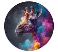 1000 Pieces Puzzles for Adults Giraffe Nebula Round Puzzles 1000 Pieces for Adults Brain Teaser & Home Decor, Perfect 67.5x67.5cm