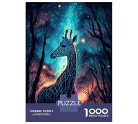 1000 Pieces Puzzles for Adults Giraffe Neon Jigsaw for Adults Anti-Stress Toys Difficult Hard Difficult And Challenge 70x50cm/1000pcs