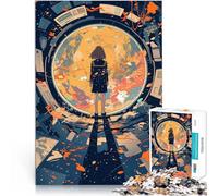 1000 Pieces Puzzles for Adults Girl Gazing Through Portal Spiele Spielzeug Geschenk Tolles Geschenk für Spiele38x26cm