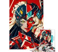 1000 Pieces Puzzles for Adults Girl in Cybernetic Armor Jigsaw Puzzle Brain Teaser Game Analysis And Logic Unique Gifts for Birthday And Christmas (Size 38x26cm)