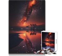 1000 Pieces Puzzles for Adults Glowing Paradise Unwind during Free Time Clean Cut Seamless Interlock Toy Size 50x75cm