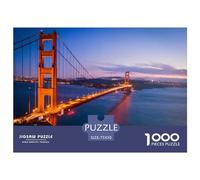 1000 Pieces Puzzles for Adults Golden Gate Bridge Square Puzzle for Adults & Wooden Puzzles Home Decor 1000pcs (75x50cm)