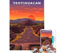 1000 Pieces Puzzles for Adults Golden Shadows Over The Avenue of The Dead Challenging To Complete Stress Reliever Educational Games for Age 14+ Game (38x52cm)