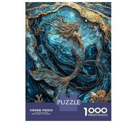 1000 Pieces Puzzles for Adults Golden Tide Siren Jigsaw Puzzle Family Games Difficult Hard Unique Gifts for Birthday And Christmas 70x50cm/1000pcs