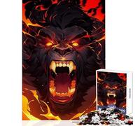 1000 Pieces Puzzles for Adults Gorilla Rage Family Game Tough Challenge Anti-Stress Toys with Matching Poster And Trivia Sheet (38X52cm)