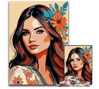 1000 Pieces Puzzles for Adults Graceful Floral WomanPuzzles for Adults for Teenagers Family Game Night BrainChallenging Gift Idea 1000 PCS(38x26cm)