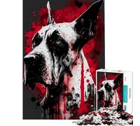 1000 Pieces Puzzles for Adults Great Dane Portrait for Birthday, Chrismas Birthday Present Educational Games for Age 14+ Game (38x52cm)