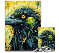 1000 Pieces Puzzles for Adults Green Crow Puzzles for Adults Brain Teaser Game for Teenagers, Perfect 26X38CM/10.23x14.96inch