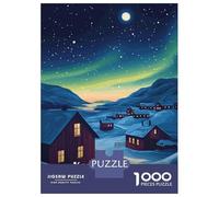 1000 Pieces Puzzles for Adults Greenland Village Night Puzzle for Adults Toy Wall Decor Analysis And Logic Unique Gifts for Birthday And Christmas 70x50cm/1000pcs