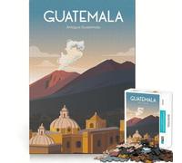 1000 Pieces Puzzles for Adults Guatemala Antigua Volcano Smooth Joint Fun Brain Skill Play Casual Game Time Birthday Fun Play (38x26cm)