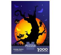 1000 Pieces Puzzles for Adults Halloween Scary Tree Owl Adult Puzzles Brain Teaser Game Enhance Memory Unique Gifts for Birthday And Christmas 70x50cm/1000pcs