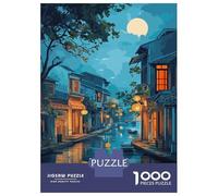 1000 Pieces Puzzles for Adults Hanoi, Vietnam Canal at Night Teenager Puzzles Brain Teaser Game Home Decoration for Is Ideal As A Gift 70x50cm/1000pcs