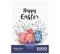 1000 Pieces Puzzles for Adults Happy Easter Eggs Holiday Adult Puzzles Brain Teaser Game Enhance Memory Unique Gifts for Birthday And Christmas 52x38cm/1000pcs
