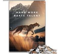 1000 Pieces Puzzles for Adults Hard Work Beats Talent 1000 Pieces Puzzles for Adults Family Interaction & Fun Gift, Vibrant Abstract Design (Size 26x38cm)
