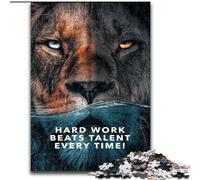 1000 Pieces Puzzles for Adults Hard Work Beats Talent Jigsaw Puzzles for Adults 1000 Ideal Holiday Or Birthday Gift, Party Game Toy (Size 26x38cm)