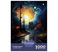 1000 Pieces Puzzles for Adults Haunted House in The Woods Puzzle for Adults Toy Wall Decor Analysis And Logic Unique Gifts for Birthday And Christmas 38x26cm/1000pcs