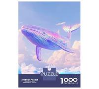 1000 Pieces Puzzles for Adults Holographic Whale Adult Puzzles Brain Teaser Game Enhance Memory Unique Gifts for Birthday And Christmas 70x50cm/1000pcs