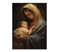 1000 Pieces Puzzles for Adults - Holy Mary Holding Baby Jesus Christ in Her Arms Jigsaw Puzzle Children and Adolescents Educational Training Decompression Resistant Difficult Play Games