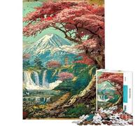 1000 Pieces Puzzles for Adults Horizon of The Fuji Sakura Shrine for Educational Game Challenge Toy for Educational Game Analysis And Logic Birthday Gifts (size 38x26cm)
