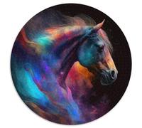 1000 Pieces Puzzles for Adults Horse 1000 Pieces Round Puzzles for Adults for Teenager & Families, Perfect DIY Decor & Brain-Teasing Challenge 67.5x67.5cm