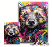 1000 Pieces Puzzles for Adults Horse Graffiti Puzzles for Adults 50x75 cm for Teenagers, Family Game Night, Brain-Challenging Gift Idea