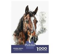 1000 Pieces Puzzles for Adults Horse Smoking Cigarette Jigsaw for Adults Anti-Stress Toys Difficult Hard Difficult And Challenge 52x38cm/1000pcs
