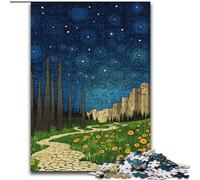 1000 Pieces Puzzles for Adults House Under The Night Sky Jigsaw for Teenagers, Couples, And Friends for Birthdays, Christmas 50X75CM