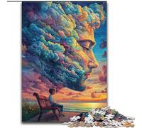 1000 Pieces Puzzles for Adults Human Face Color Cloud Puzzles for Adults 50X75CM Brain Teaser, Adult Game, Family Interactive Activity