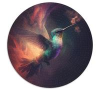1000 Pieces Puzzles for Adults Hummingbird Nebula Round Puzzles 1000 Pieces for Adults Brain Teaser & Home Decor, Perfect 67.5x67.5cm