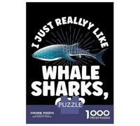 1000 Pieces Puzzles for Adults I Just Really Like Whale Puzzles for Adults Hands-on Game But Fun And Humorous Parent-child Interaction 38x26cm/1000pcs