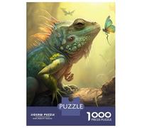 1000 Pieces Puzzles for Adults Iguana on Branch Adult Puzzles Brain Teaser Game Enhance Memory Unique Gifts for Birthday And Christmas 38x26cm/1000pcs