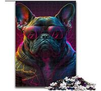 1000 Pieces Puzzles for Adults Instant Print Frenchie Wooden Jigsaw Puzzles for Adults Home Decor & Interactive Family Game, (Size 50x75cm)
