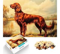 1000 Pieces Puzzles for Adults Irish Setter Painting Pädagogisches Spielzeug zum Stressabbau Lustiges Geschenk75x50cm